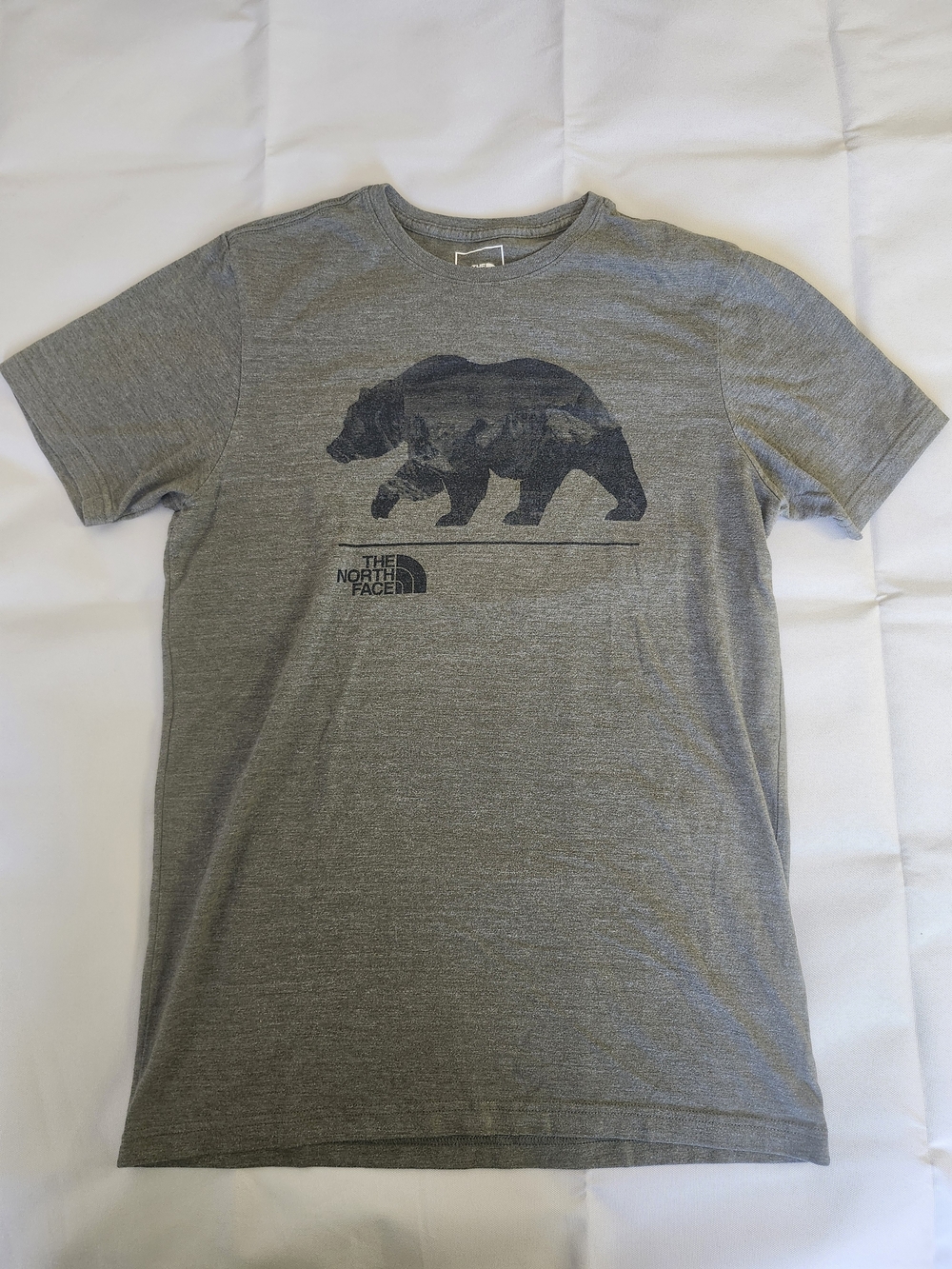 The North Face Men's Heather Gray Bear Graphic Short Sleeve Tee